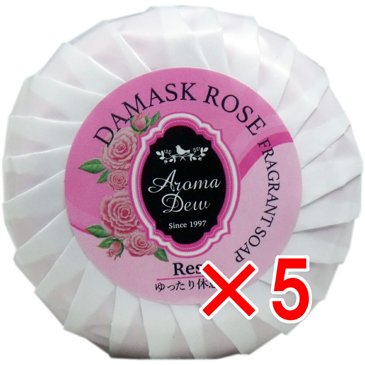 【 まとめ買い5個セット 】 アロマデュウ フレグラントソープ ダマスクローズの香り 100g