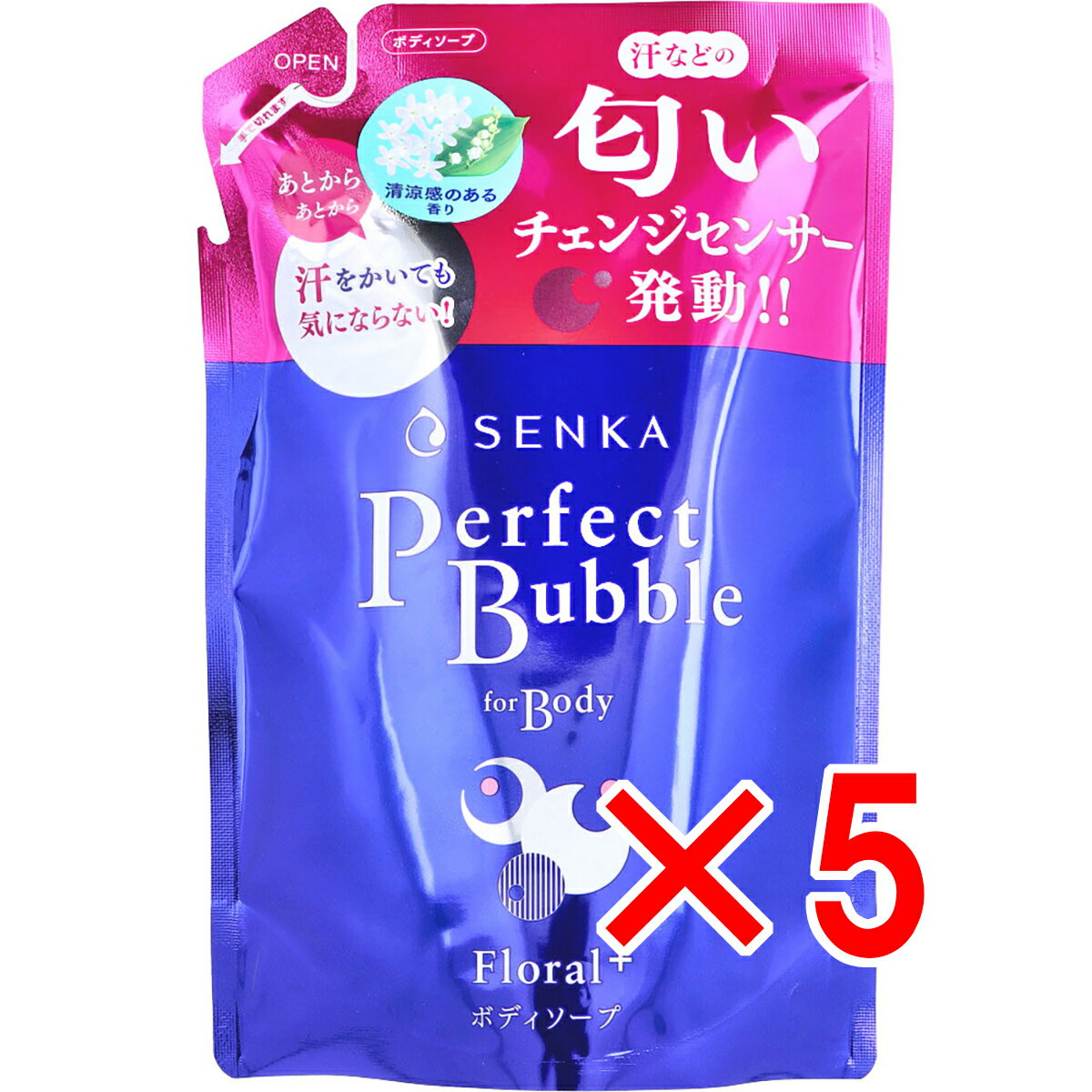 【 まとめ買い5個セット 】 専科 パーフェクトバブル フォーボディ フローラルプラスn 詰替用 350mL 【 送料無料 】