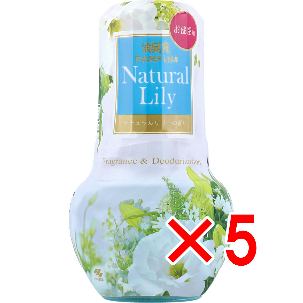 【 まとめ買い5個セット 】 お部屋の消臭元 パルファム ナチュラルリリーの香り 400mL 【 送料無料 】