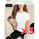 【 まとめ買い5個セット 】 BOODY クルーネックTシャツ Mサイズ ブラック