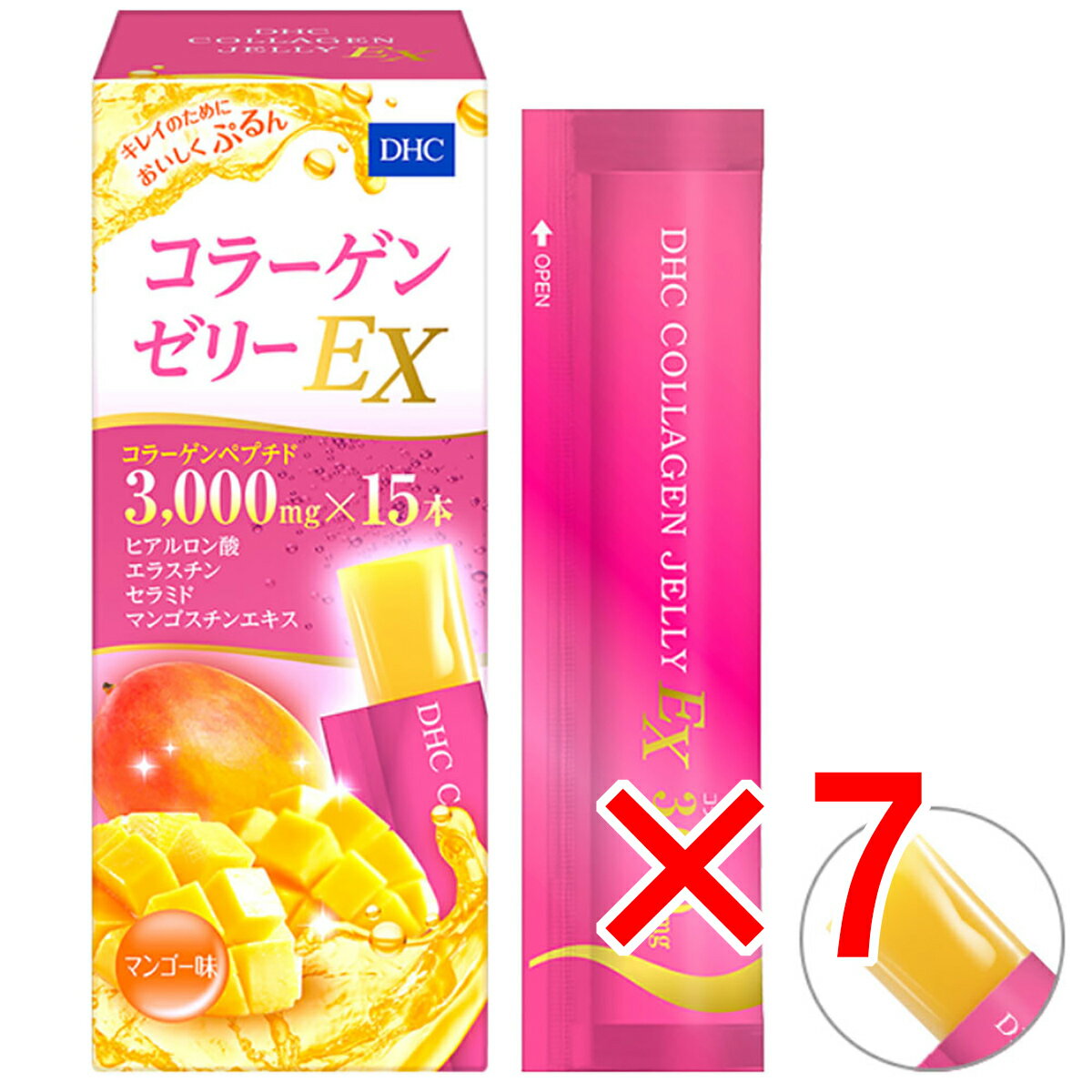 【 まとめ買い7個セット 】 DHC コラーゲンゼリーEX マンゴー味 15本入