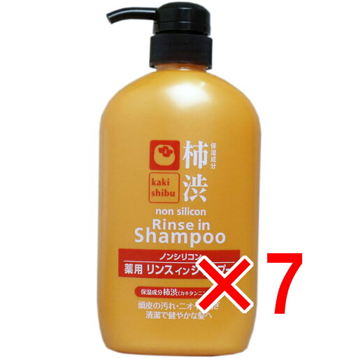 【 まとめ買い7個セット 】 柿渋 ノンシリコン 薬用リンスインシャンプー 600mL 【 送料無料 】 【 まとめ買い7個セット 】 柿渋 ノンシリコン 薬用リンスインシャンプー 600mL 【 送料無料 】
