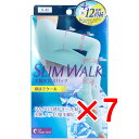 【 まとめ買い7個セット 】 スリムウォーク 美脚美尻スパッツ 朝までクール ライトブルー S-M