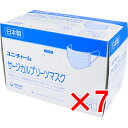 【 まとめ買い7個セット 】 ユニ・チャーム サージカルプリーツマスク 4層構造マスク ふつうサイズ ブルー 50枚入(4)