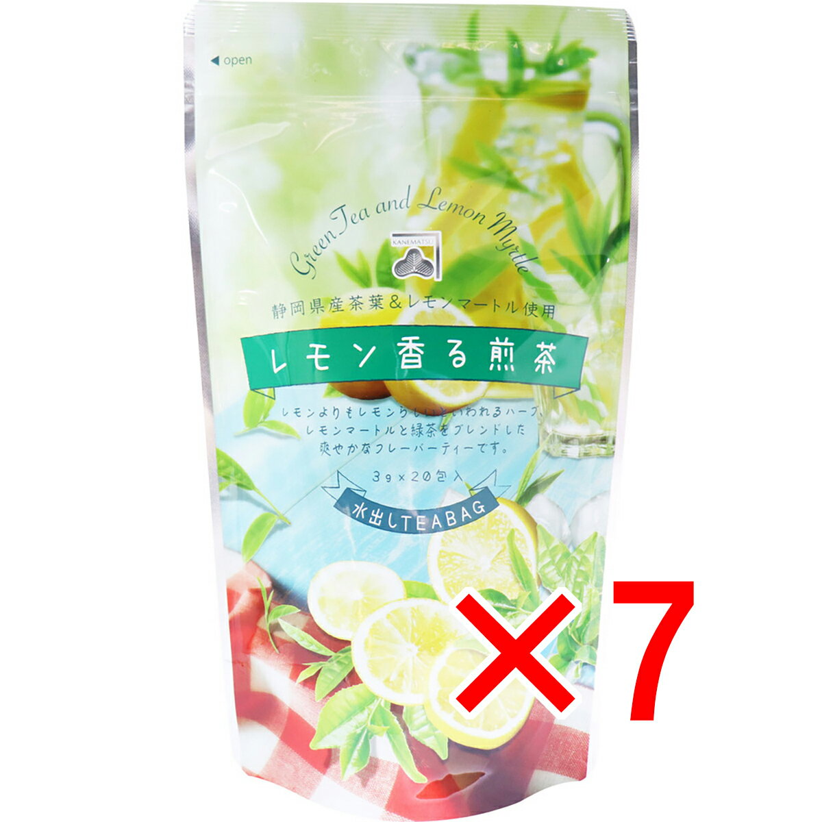 【 まとめ買い7個セット 】 レモン香る煎茶 水出しティーバッグ 3g×20包入 【 送料無料 】