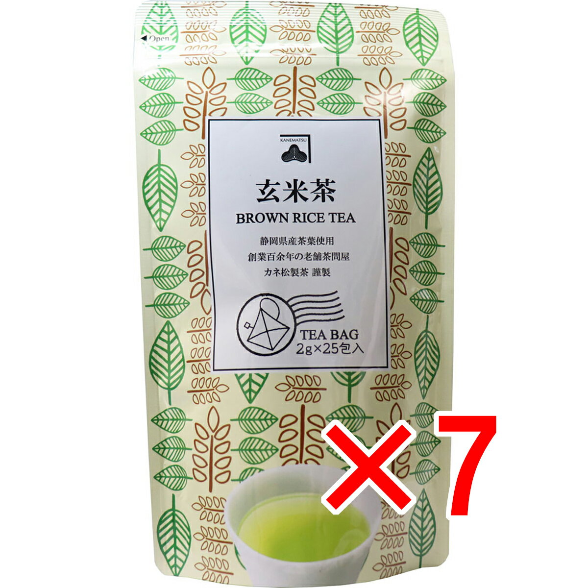 【 まとめ買い7個セット 】 玄米茶 ティーバッグ 2g×25包
