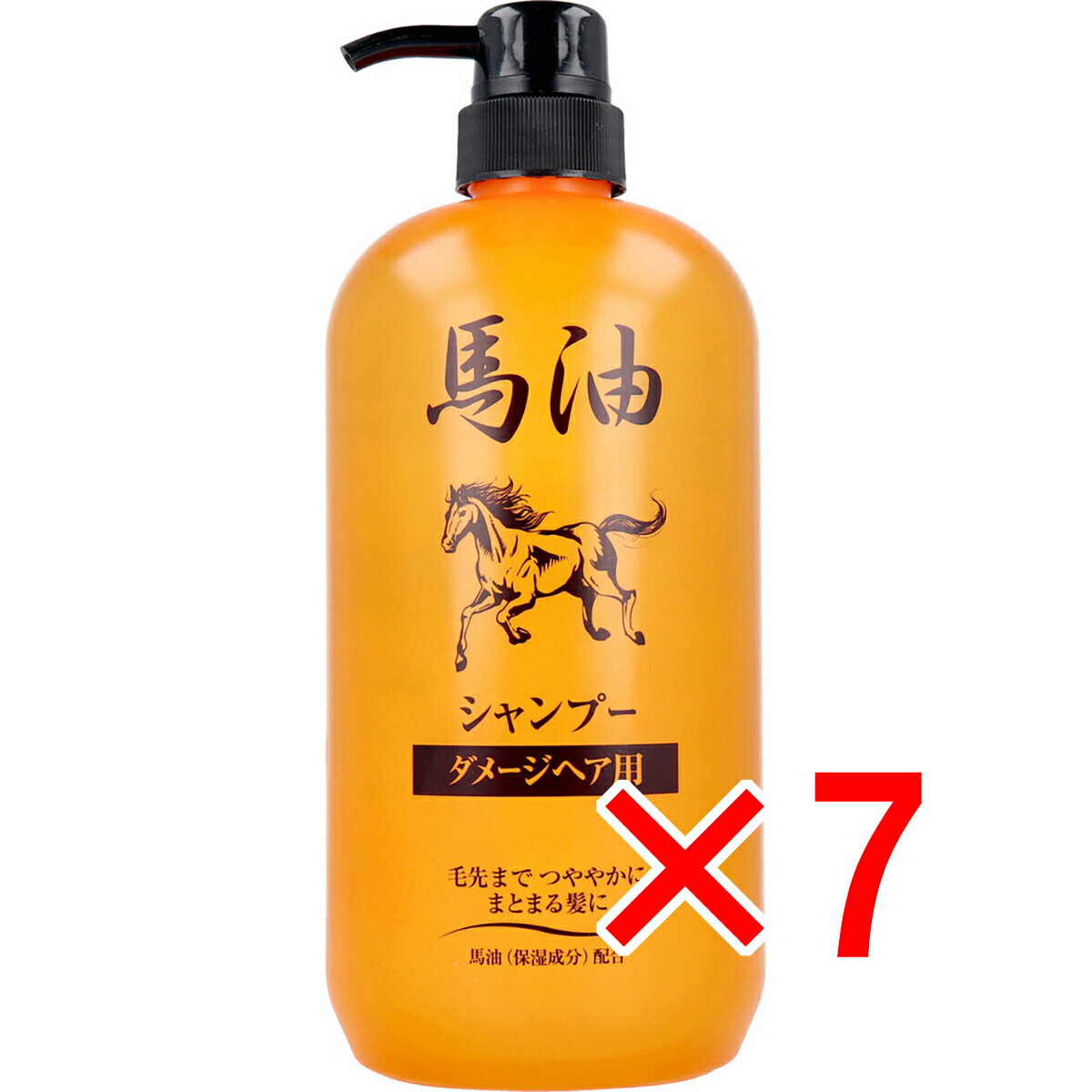【 まとめ買い7個セット 】 ジュンラブ 馬油シャンプー ダメージヘア用 1000mL 【 送料無料 】