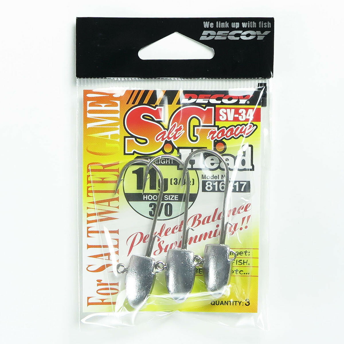 「 カツイチ KATSUICHI S.G.ヘッド SV-34 3/0-11g 3/8oz 」 【 楽天 月間MVP 月間優良ショップ ダブル受賞店 】 釣具 釣り具 釣り用品