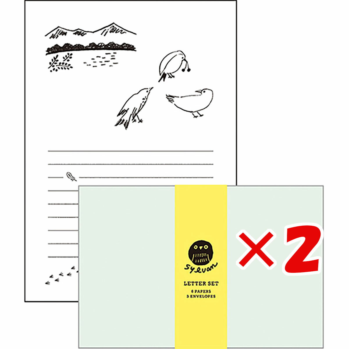 【 まとめ買い ×2個セット 】 「 エルコミューン レターセット SYLVAN LETTER SET Bird SLV-004 」 【 送料無料 】 【 楽天...
