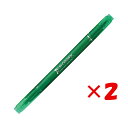【 まとめ買い ×2個セット 】 「 トンボ鉛筆 サインペン プレイカラーK 水性 0.3mm/0.8mm みどり WSPK-07 」 【 楽天 月間MVP &...