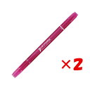 【 まとめ買い ×2個セット 】 「 トンボ鉛筆 サインペン プレイカラーK 0.3mm/0.8mm フューシャPK 水性 WSPK-80 」 【 楽天 月間M...