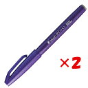【 まとめ買い ×2個セット 】 「 ぺんてる 筆ペン 筆touchサインペン バイオレット SES15C-V 」 【 楽天 月間MVP & 月間優良ショップ ...