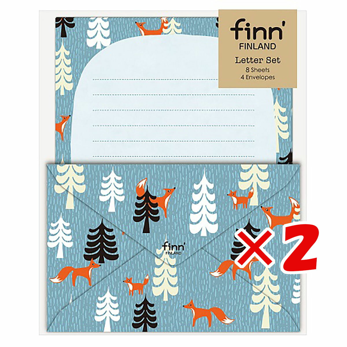 【 まとめ買い ×2個セット 】 「 セキセイ レターセット フィンダッシュレターセット キツネのポルク FINN-7914 」 【 送料無料 】 【 楽天 月...