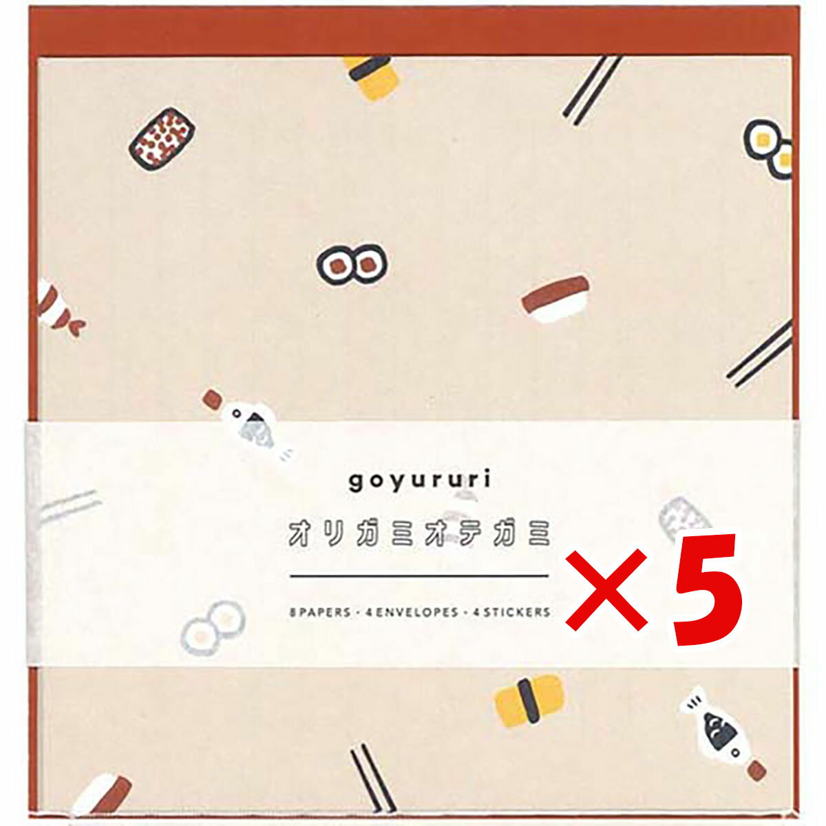 【 まとめ買い ×5個セット 】 「 エルコミューン レターセット goyururi オリガミオテガミ SUSHI GYR-002 」 【 送料無料 】 【 楽...
