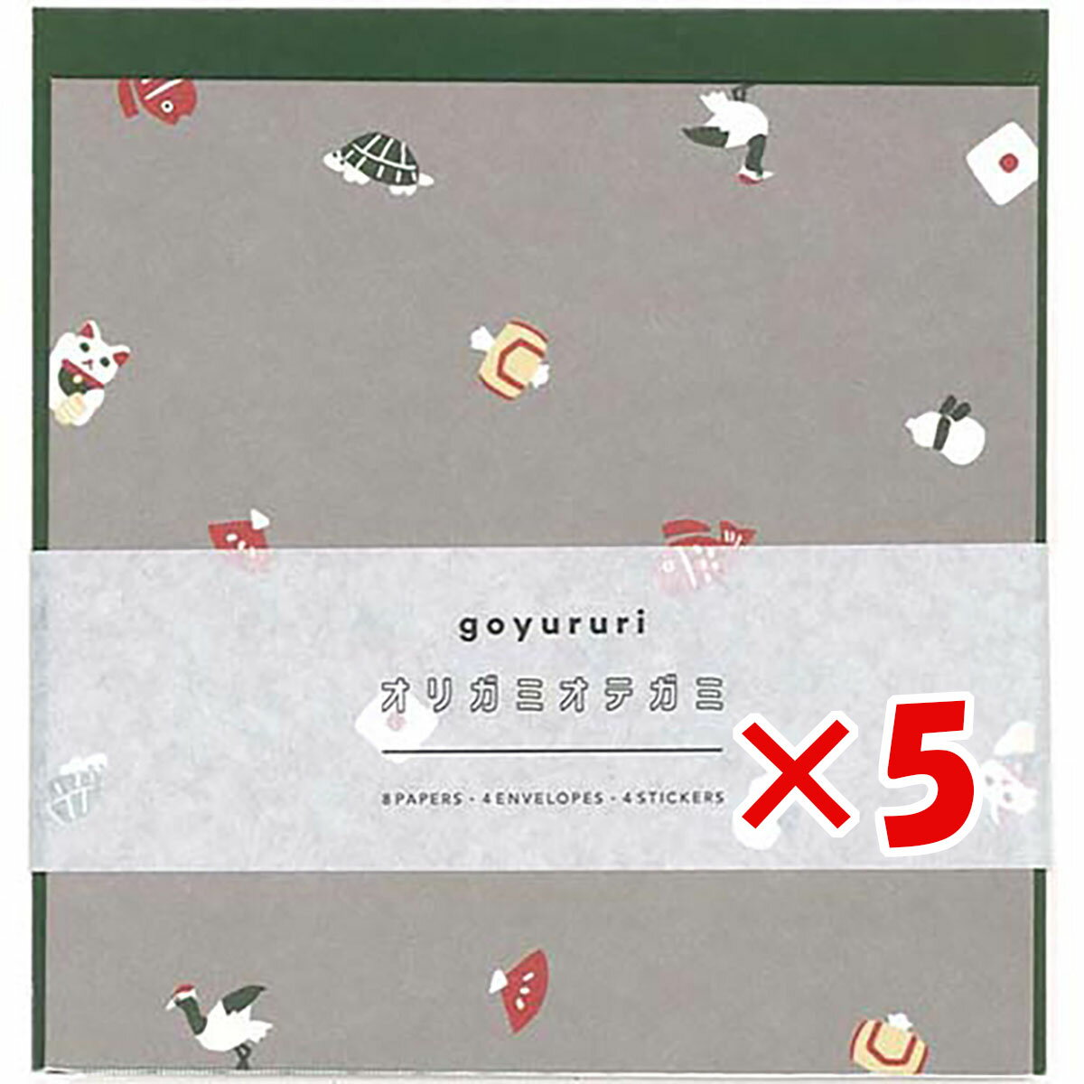 【 まとめ買い ×5個セット 】 「 エルコミューン レターセット goyururi オリガミオテガミ ENGIMONO GYR-003 」 【 送料無料 】 ...