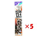 【 まとめ買い ×5個セット 】 「 釣り 針 SASAME ささめ針 ケン付 丸セイゴ 白 糸付 針:13 ハリス:4 」 【 送料無料 】 【 楽天 月間M...