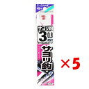 1000円ポッキリ 送料無料 【 まとめ買い ×5個セット 】 「 釣り 針 SASAME ささめ針 サヨリ 針 赤 糸付 針:3 ハリス:0.8 」 【 楽天...