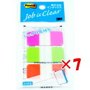 【 まとめ買い ×7個セット 】 「 ふせん 付箋 おしゃれ ポストイット 超丈夫なインデックス 40x18mm 10枚x3色 フィルム素材 ピンク、ブライトグ...