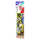 「 釣り 針 SASAME ささめ針 テトラの穴釣り 赤糸付 針:10 ハリス:3 」 【 楽天 月間MVP & 月間優良ショップ ダブル受賞店 】 釣具 釣り...