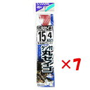 【 まとめ買い ×7個セット 】 「 釣り 針 SASAME ささめ針 ケン付 丸セイゴ 赤 糸付 針:15 ハリス:4 」 【 楽天 月間MVP & 月間優良...