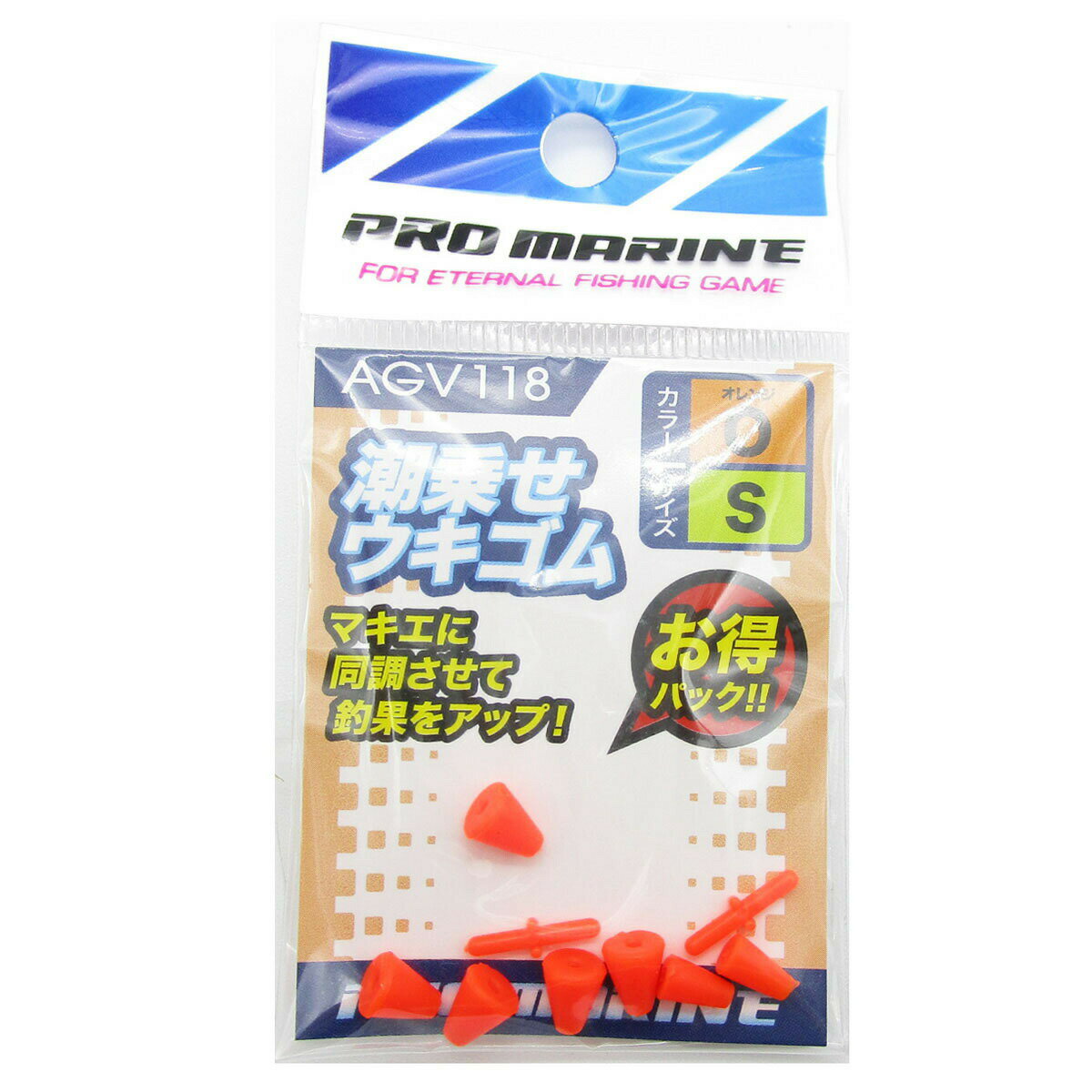 「 ウキ釣り プロマリン PRO MARINE 潮乗せウキゴム オレンジ/S 」 【 楽天 月間MVP & 月間優良ショップ ダブル受賞店 】 釣具 釣り具 釣り用品