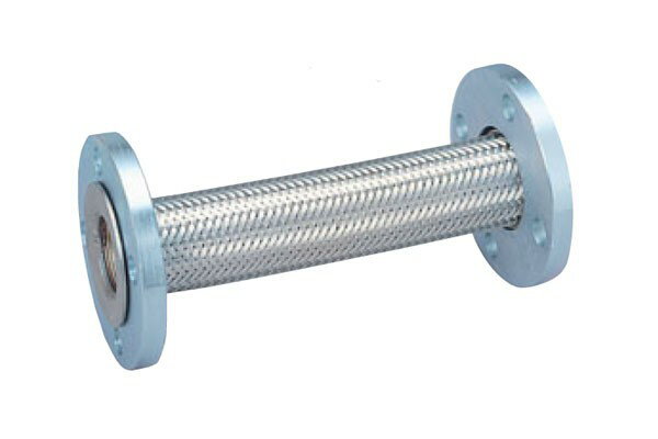 フランジ付フレキシブルチューブ 接液部SUS304 両ルーズ 65Ax400mm