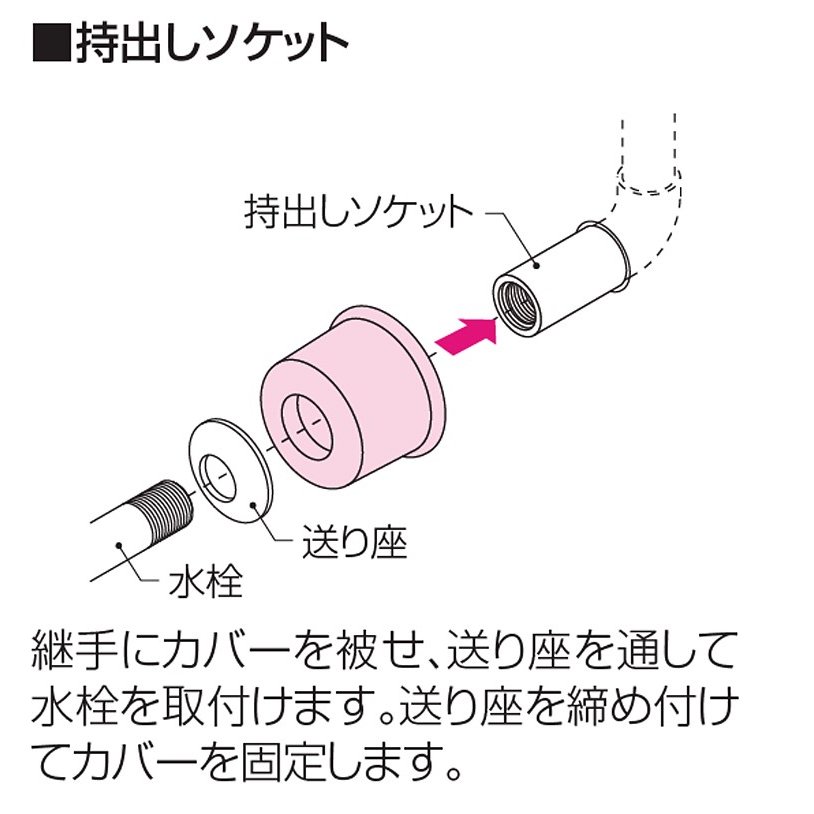 オンダ製作所 屋外対応 簡易リフォーム 給水給湯配管 スポットカバー 持出しソケッ...