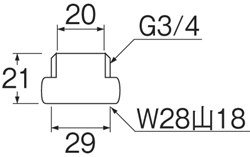 SANEI,PT242S,壁付け混合栓用変換ア...の紹介画像2