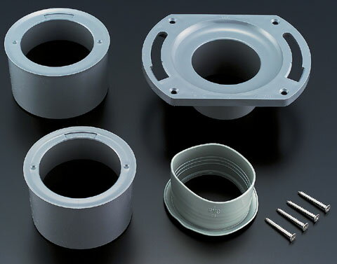 LIXIL,INAX,CF-200S,ソケットアダプター,リトイレ用床フランジ,塩ビ配管用(VP/VU100/75用,ガスケット/固定金具別売り)