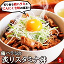 \エントリーでポイント10倍/ 鶏ハラミの炙りスタミナ丼 ~ にんにく七味仕立て ~ (1袋200g入×5袋) お取り寄せグルメ テレビ 鶏肉 国産 ギフト 簡単調理 お弁当 お惣菜 和風おかず お試し 手造り ご飯のお供 伝説 スタ丼 ミールキット 送料無料