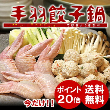 今だけポイント20倍 ★ 12/2（日）9：59までッ！！【 送料無料 】 手羽餃子鍋セット（2-3人前）［ 水炊き 鍋セット 手羽先餃子 国産 鶏肉 お取り寄せ鍋 ハイブリッド鍋 水炊き鍋 博多 ］※【 冷凍 限定配送 】※冷蔵限定商品とは同梱できません 別途送料がかかります