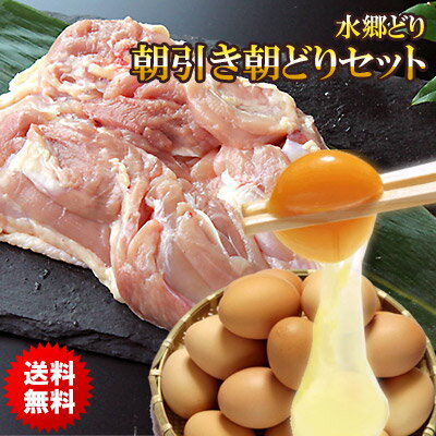 【 送料無料 】 鶏肉 朝引き朝どりセット 水郷どり 1羽分 （ もも肉2枚 胸肉2枚 ささみ2本 ） 放し飼い自然卵 （10個＋2個）［ 国産 産地直送 鶏卵 鳥肉 詰め合わせ 楽天ランキング 1位 29の日SALE 肉の日セール ］※【 冷蔵 限定 】