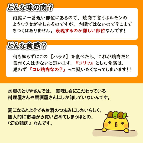 ＼100袋限定販売／ 1羽からたった4g！？ 幻の鶏肉 「 鶏ハラミ 」 （200g入） ［ はらみ ハラミ 水郷どり 鶏肉 国産 ブランド 鶏 ハラミ おつまみ さがり 希少部位 焼肉 焼き肉 小分け 味付け バーベキューセット BBQ キャンプ 焼鳥 焼き鳥 食材 肉 人気 ］ suigodori-10000228 水郷のとりやさん サンプル画像3