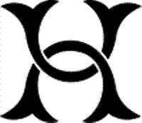 家紋　鯉のぼり　名前旗　五月人形　ひな人形用　家紋番号0024 鍬形(くわがた) 違い鍬形 ちがいくわがた 139822024