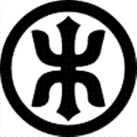 家紋　鯉のぼり　名前旗　五月人形　ひな人形用　家紋番号0342 文字(もじ) 丸に剣木の字 まるにけんき..