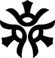 家紋　鯉のぼり　名前旗　五月人形　ひな人形用　家紋番号1305 文字(もじ) 尻合わせ三つ山の字 しりあわせみっつやまのじ 139839305