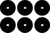 家紋　鯉のぼり　名前旗　五月人形　ひな人形用　家紋番号1312 銭(ぜに) 真田六文銭 さなだろくもんせん 139839312