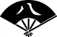 家紋　鯉のぼり　名前旗　五月人形　ひな人形用　家紋番号1414 文字(もじ) 扇に八の字 おうぎにはちの..