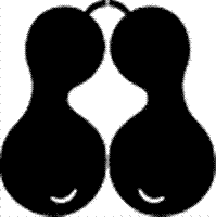 家紋　鯉のぼり　名前旗　五月人形　ひな人形用　家紋番号1632 瓢箪(ひょうたん) 二つ対い瓢 ふたつむかいひさご 139839632