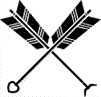 家紋　鯉のぼり　名前旗　五月人形　ひな人形用　家紋番号1906 矢尻(やじり) 矢尻付き違い矢 やじりつきちがいや 139839906