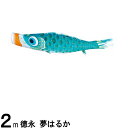 鯉のぼり 徳永鯉 こいのぼり単品 夢はるか 撥水加工 緑鯉 2m 139594302