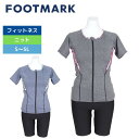 ★5%OFFクーポン対象★店内ポイント最大20倍★ フィットネス水着 レディース 水泳 24 袖付セパレーツ 0242702-018 体型カバー 大きいサイズ SMLLL3L4L5L