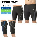 ★店内ポイント最大20倍★ 新作 arena 水着 メンズ フィットネス 【2025年春夏モデル】 アリーナ 大きめサイズ 初心者向け フィットネス インナー付き フィットネススパッツ(ハーフレッグ) AS5SWF67M(4)