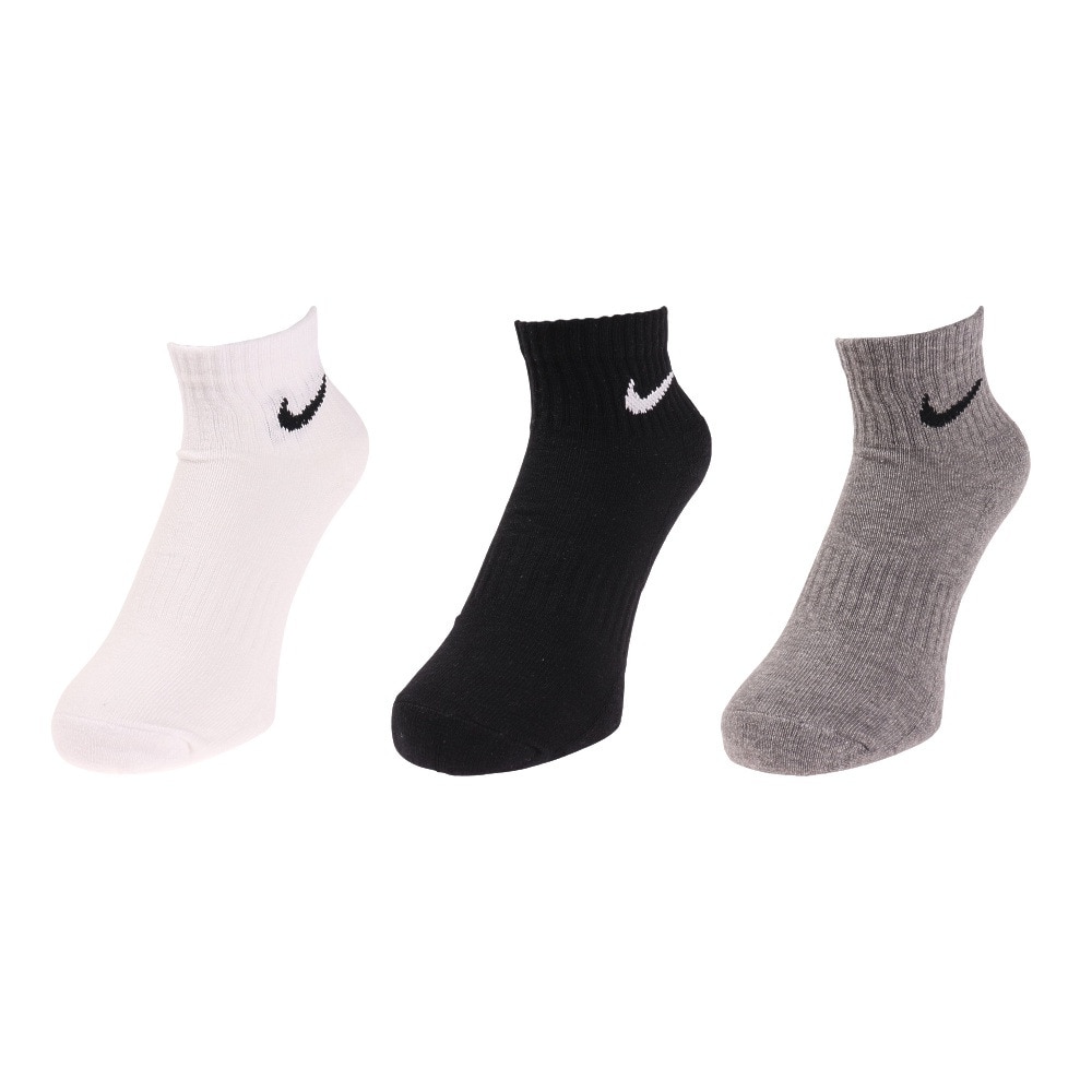乐天商城 - ★マラソンクーポンあり★ナイキ NIKE 3足組 エブリデイ クッション クウォーター ソックス SX7667-964