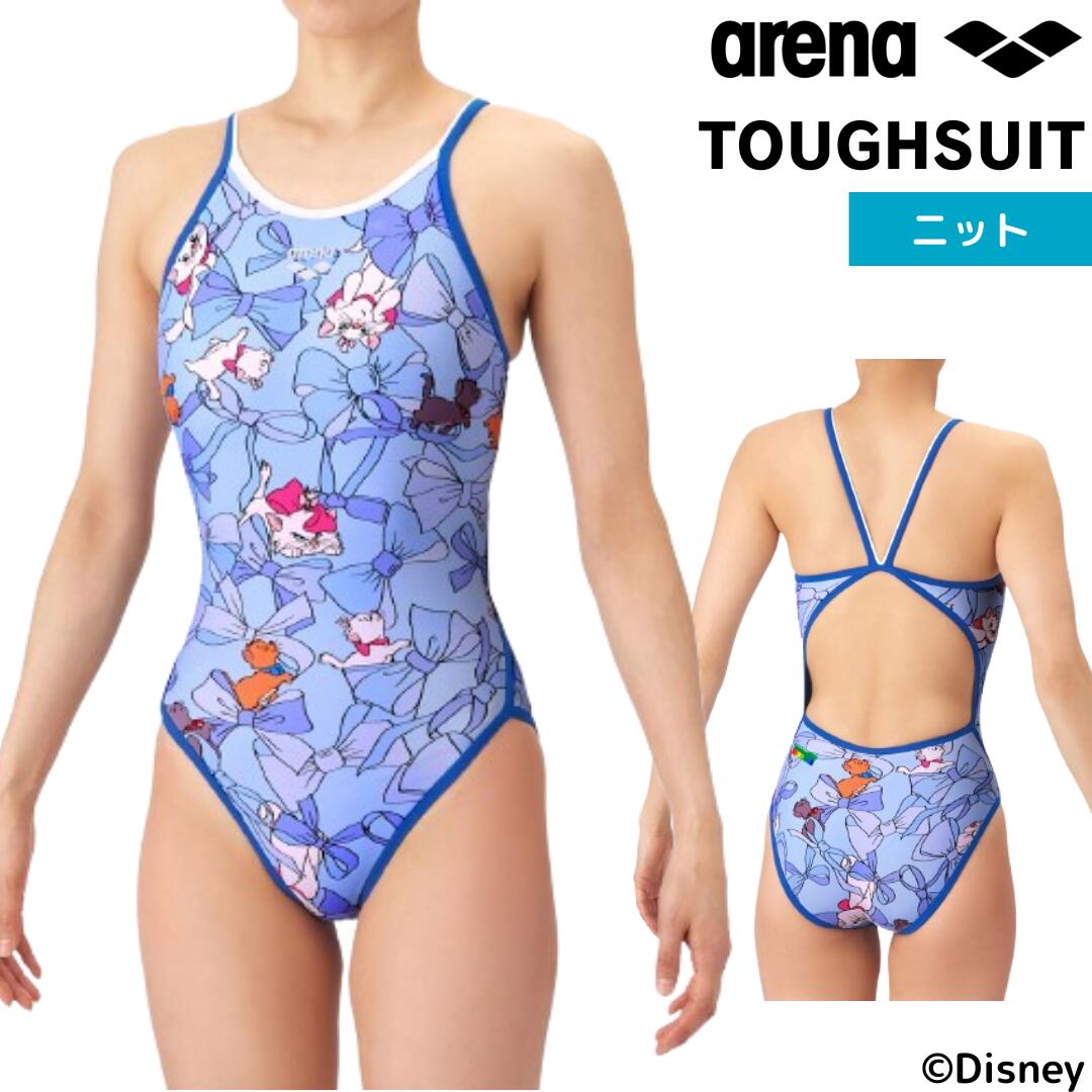 競泳練習用水着 レディース おしゃれキャット タフスーツ TOUGHSUIT ディズニー アリーナ arena Disney AS6SWM54L マリー ベルリ...