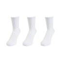 ★ポイント最大20倍★ マルチSPクルー ソックス 3足組 24S894Q3OK0010WHT