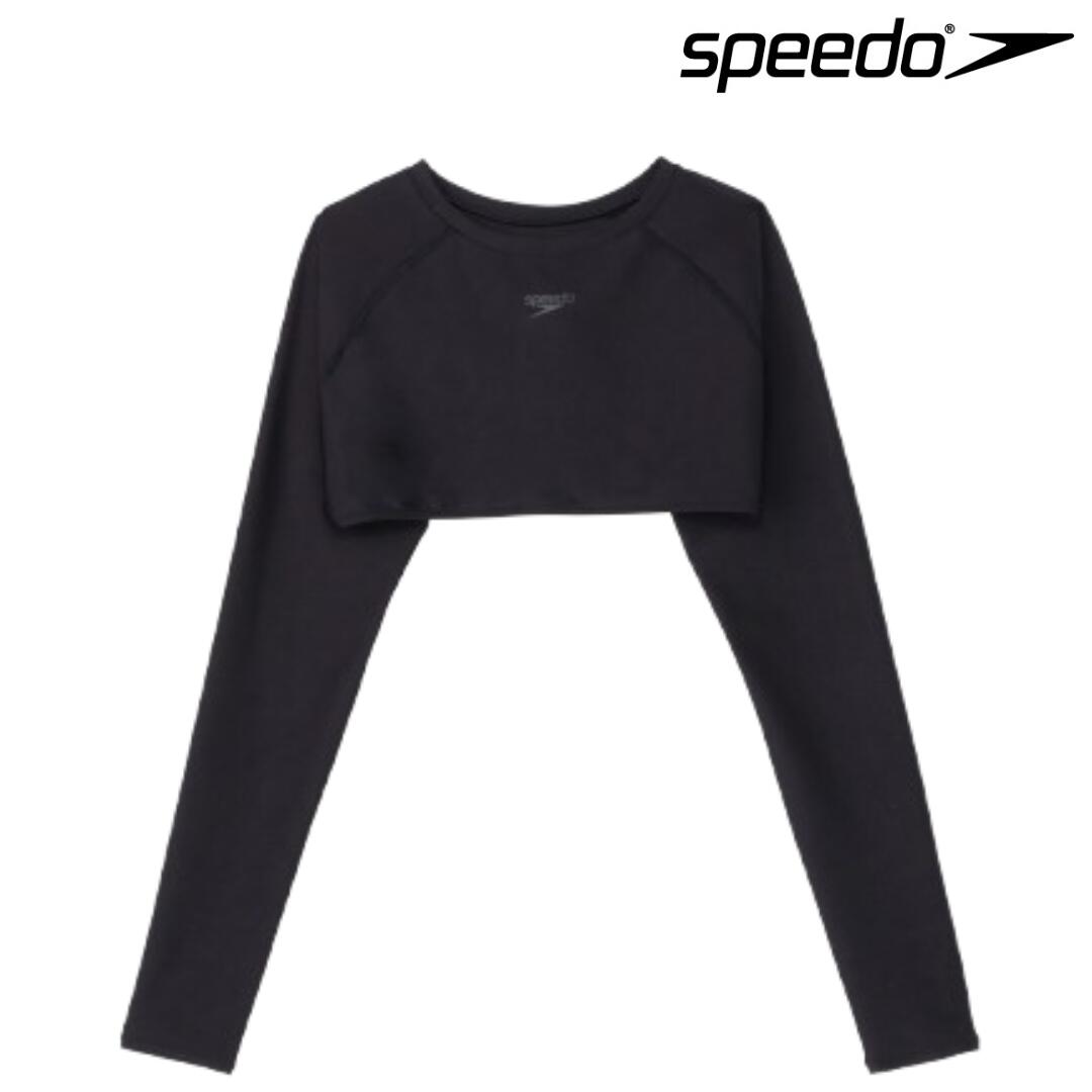 乐天商城 - ★マラソン連動セール★Speedo レディース フィットネス水着 トップス 長袖 スワーム SWARM SFW72610 ブラック
