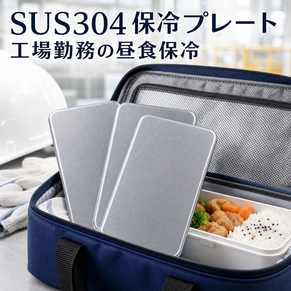 【工場勤務の昼食保冷】工場勤務の昼食保冷向けの繰り返し使える冷却プレート。保冷バッグやクーラーボックスにすっきり収まります。メーカー希望小売価格はメーカーサイトに基づいて掲載しています 商品名 SUS304ステンレス製 高伝導保冷剤 特徴 【驚異の保冷力】室温26℃環境下での検証では、一般的な保冷剤と比べ、12時間後の温度差が約9.9℃！冷たさが長持ちし、食材・飲料の鮮度をしっかりキープします。 【約2.5倍の冷却スピード】高伝導ステンレスで瞬間冷却！従来品よりも早く一気に冷やし、長時間約6時間冷たさをキープします。 【安心・安全設計】SUS304ステンレス採用！サビに強く、ニオイ移りしにくいので、食品と一緒でも安心して使えます。内部には無菌水を使用しているため、液漏れの心配もありません。 【結露しにくく使いやすい】ベタつかず、結露しにくい設計。バッグやクーラーボックス内が濡れる心配がなく、いつでも快適に使えます。 【繰り返し使えて経済的】手洗いで汚れを落としやすく、清潔に保てます。何度も繰り返し使えるので、ゴミを減らしエコロジーで経済的です。 こんな方におすすめ お弁当の鮮度が気になる方（通勤・通学・運動会に） キャンプ・釣り・BBQなどアウトドアを楽しむ方 お買い物時の生鮮食品の鮮度保持に スポーツや部活時の暑さ対策に 停電時や災害備蓄用に常備したい方 結露でバッグが濡れるのが嫌な方 仕様 素材：SUS304ステンレス サイズ：幅17.5cm × 高さ11.5cm 重量：約463g 保冷持続時間：最大約6時間（室温26℃環境下、クーラーボックス使用時）※環境により異なります 冷却時間：冷凍庫で約4時間以上冷やしてご使用ください 対応：冷凍・冷蔵／お手入れ：手洗い推奨 繰り返し使用可能 ご使用方法 使用前に水で軽く洗います。 冷凍庫で約4時間以上しっかり冷やします。 保冷バッグやランチボックスに入れて使用します。 冷たさをキープしておいしく楽しみましょう。 ※使用後は水で洗い、よく乾かしてから冷凍庫に戻すと、清潔に長くご使用いただけます。 【商品説明】 触れた瞬間からひんやり実感！高伝導SUS304ステンレス製の高性能保冷剤です。 高い熱伝導率で、一般的な保冷剤の約2.5倍のスピードで瞬間冷却を実現。室温26℃の環境下での検証では、12時間後でも4.3℃を維持し、一般的な保冷剤との温度差は約9.9℃にもなります。最大約6時間冷たさが持続し、食材や飲み物の鮮度をしっかりキープ。従来の保冷剤のようにすぐぬるくなったり、結露でバッグを濡らしたりする心配がありません。 食品にも安心して使えるSUS304ステンレスを採用。サビに強く、ニオイ移りもしにくいので、お弁当や生鮮食品の保冷に最適です。内部には無菌水を使用しているため液漏れの心配もなく、手洗いでお手入れ可能。いつでも清潔に保て、繰り返し使えて経済的でエコロジーです。 お弁当・クーラーボックスはもちろん、キャンプ・釣り・BBQなどのアウトドア、お買い物、通勤・通学、スポーツ時の暑さ対策、停電時や災害備蓄用としても大活躍します。これ1つで夏の保冷のお悩みをすっきり解決します！ 【よくあるご質問】 Q. どのくらい冷たさが続きますか？ A. 最大約6時間冷たさが持続します。クーラーボックスやお弁当と一緒に使うと、より効果的です。 Q. 安全に使えますか？ A. サビに強く安全なSUS304ステンレスを使用しているので、お子さまのお弁当にも安心してお使いいただけます。 Q. 繰り返し使えますか？ A. はい、何度でも繰り返し使えます。冷やして使うだけなので、カンタンでエコロジーです。 ステンレス 保冷剤 最強 2個 304 ステンレス製 クーラーボックス 弁当 強力 保冷 パック 保冷剤付き 小型 蓋 長持ち スティック 溶けにくい アイスエナジー 氷点下 パック 倍速凍結 ミニ 大型 チタン 保冷剤 クーラーショック 長時間 首 お弁当 驚異の保冷力 冷却用品 熱中対策 防災グッズ アイスパック 氷のう 繰り返し使用可能 円形 持ち運び便利 軽量 メッシュ素材 高品質 弁当箱収納 アウトドア キャンプ バーベキュー 夏の必需品【工場勤務の昼食保冷】工場勤務の昼食保冷向けの繰り返し使える冷却プレート。保冷バッグやクーラーボックスにすっきり収まります。