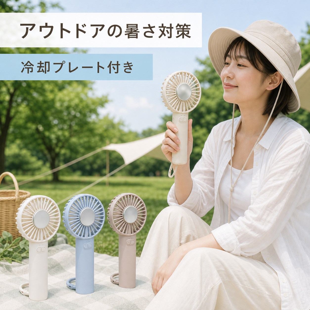 メーカー希望小売価格はメーカーサイトに基づいて掲載しています 扇風機 どこでも涼しさを！ 【超軽量設計（約130g）で持ち運びラクラク！】 わずか130gの軽さで、バッグに入れても負担にならず、長時間の使用でも手が疲れにくいのが嬉しいポイント。お出かけや通勤・通学のお供にぴったりです。 【3段階風量調節が可能（短押しで切替）】 風量は弱・中・強の3段階に調節可能。ワンタッチで切り替えられるため、気温や使用シーンに応じてちょうどいい風を選べます。 【冷却プレート付きでさらにひんやり快適！】 ファンを起動後、スイッチを短押しすると冷却プレートが作動。風だけでは物足りない真夏の日にも、首元に当てることで瞬間的に涼しさを実感できます。 ちょうど良いサイズ感（本体約18cm／カラビナ含む約21cm）本体はスリムな約18cm、カラビナやフック込みでも約21cmとコンパクト。省スペースで持ち歩きにも便利です。 2000mAhの大容量バッテリー内蔵一度の充電で長時間使用可能。屋外イベントや旅行中もバッテリー残量を気にせず快適に使えます。 【カラビナ付きで持ち運び自由自在】 バッグやリュック、ズボンのベルトループなどに簡単に取り付け可能。ハンズフリーでの携帯にも便利です。 【様々なシーンで大活躍！】 通勤・通学・スポーツ観戦・アウトドア・フェス・屋外作業など、夏のあらゆるシーンで頼れる一台です。 検索ワード：据置き型 壁掛け型 卓上型 クリップ型 手持ち型 首掛け型 腰掛け型 巻き付け型 扇風機レビュー投稿で豪華プレゼント 店舗内全商品対象 5%OFF ↓　 ↓　 ↓　 ↓　 ↓