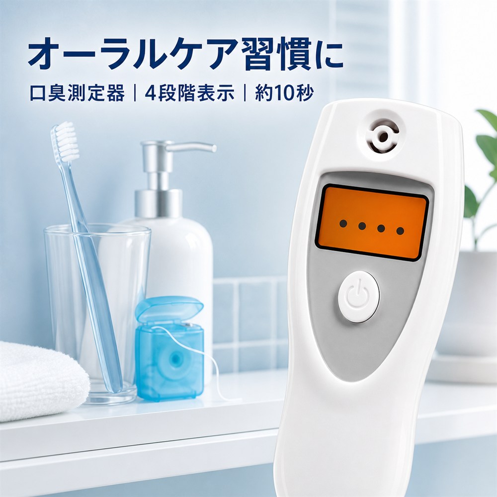 【2026年新登場】口臭チェッカー ブレスチェッカー 4段階表示 約10秒 携帯用 日本...